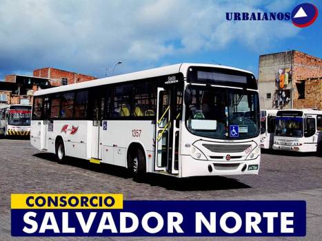 Ônibus da empresa Rio Vermelho que em breve estará com a nova pintura padrão desenvolvida pela prefeitura para os consórcios vencedores da licitação.